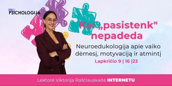 Kai „pasistenk" nepadeda: neuroedukologija apie vaiko dėmesį, motyvaciją ir atmintį