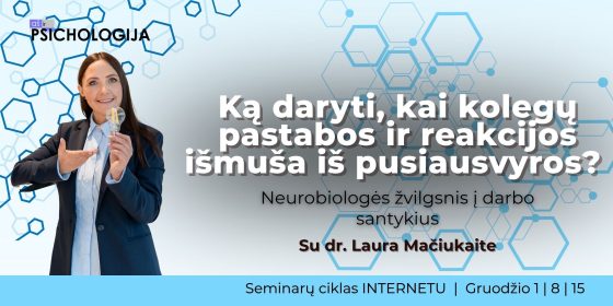 Ką daryti, kai kolegų pastabos ir reakcijos išmuša iš pusiausvyros? Neurobiologės žvilgsnis į darbo santykius