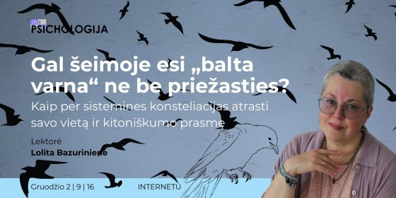 Gal šeimoje esi „balta varna“ ne be priežasties?  Kaip per sistemines konsteliacijas atrasti savo vietą ir kitoniškumo prasmę